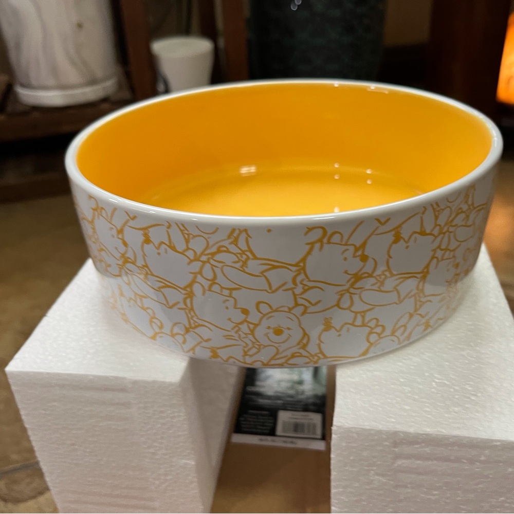 Disney Ceramic Bowl with Yellow Interior and White Exterior